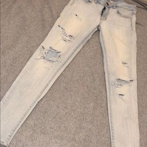 AE super super stretch ripped skinny jegging jeans